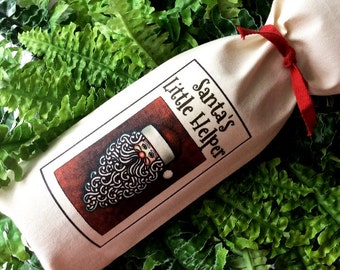 christmas bag santas little helper wine bag holiday gift funny label christmas wine christmas gift wrap wine gift gift wrap - Wine Christmas Gifts christmas bag santas little helper wine bag holiday gift funny label christmas wine christmas gift wrap wine gift gift wrap - Wine Christmas Gifts