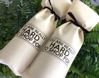 Funny Wine Gift Bag, Really Hard to Shop For, Gift for Friend, Funny Label, Shopping Bag, Funny Gift Bag, Gift Under 10