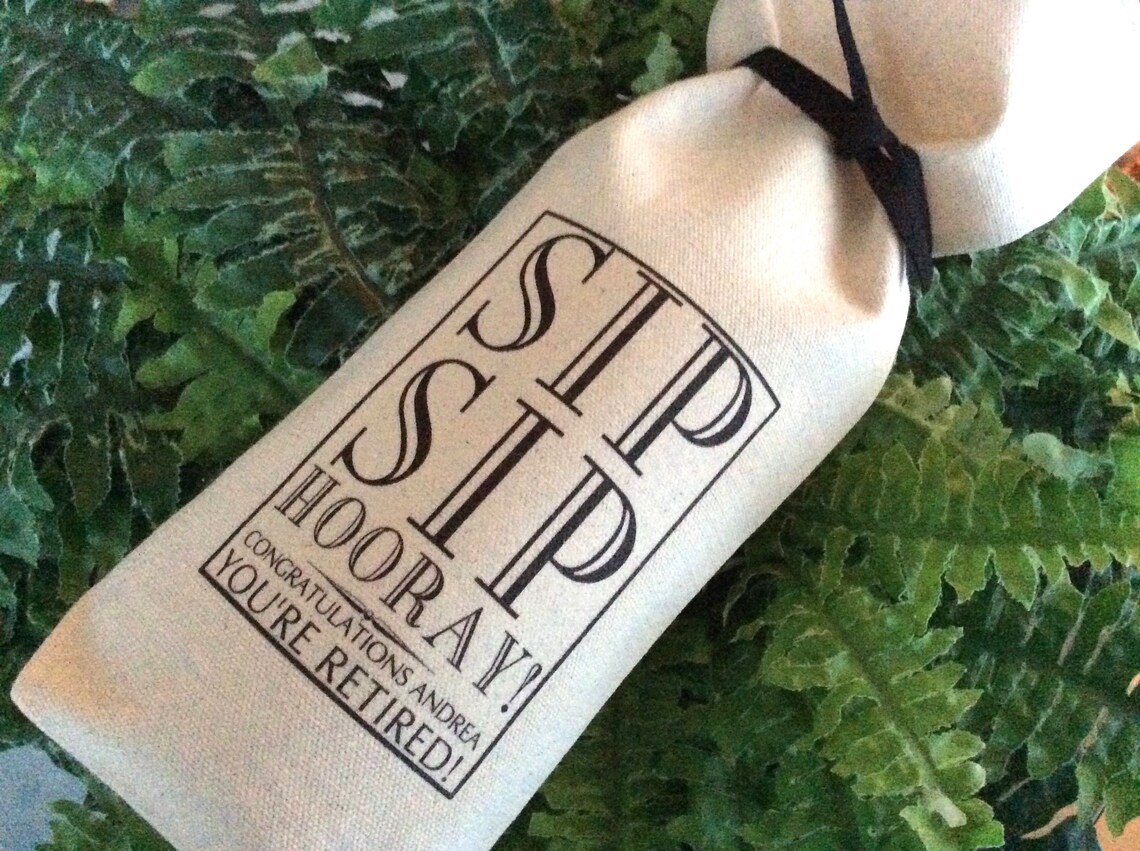 RETIREMENT Wine Bag Retirement Gift Gift for Retirement Etsy