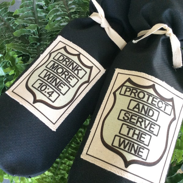 Police Wine Gift, Serve & Protect, KEVLAR, Police Wife, Policeman, Kevlar Vest, Police Badge, Officer Wine, Constance Gift, RCMP