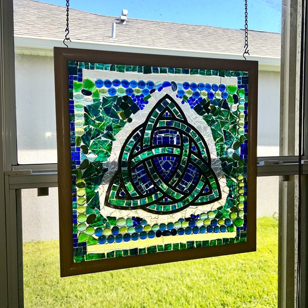 Celtic Knot Stained Glass Etsy