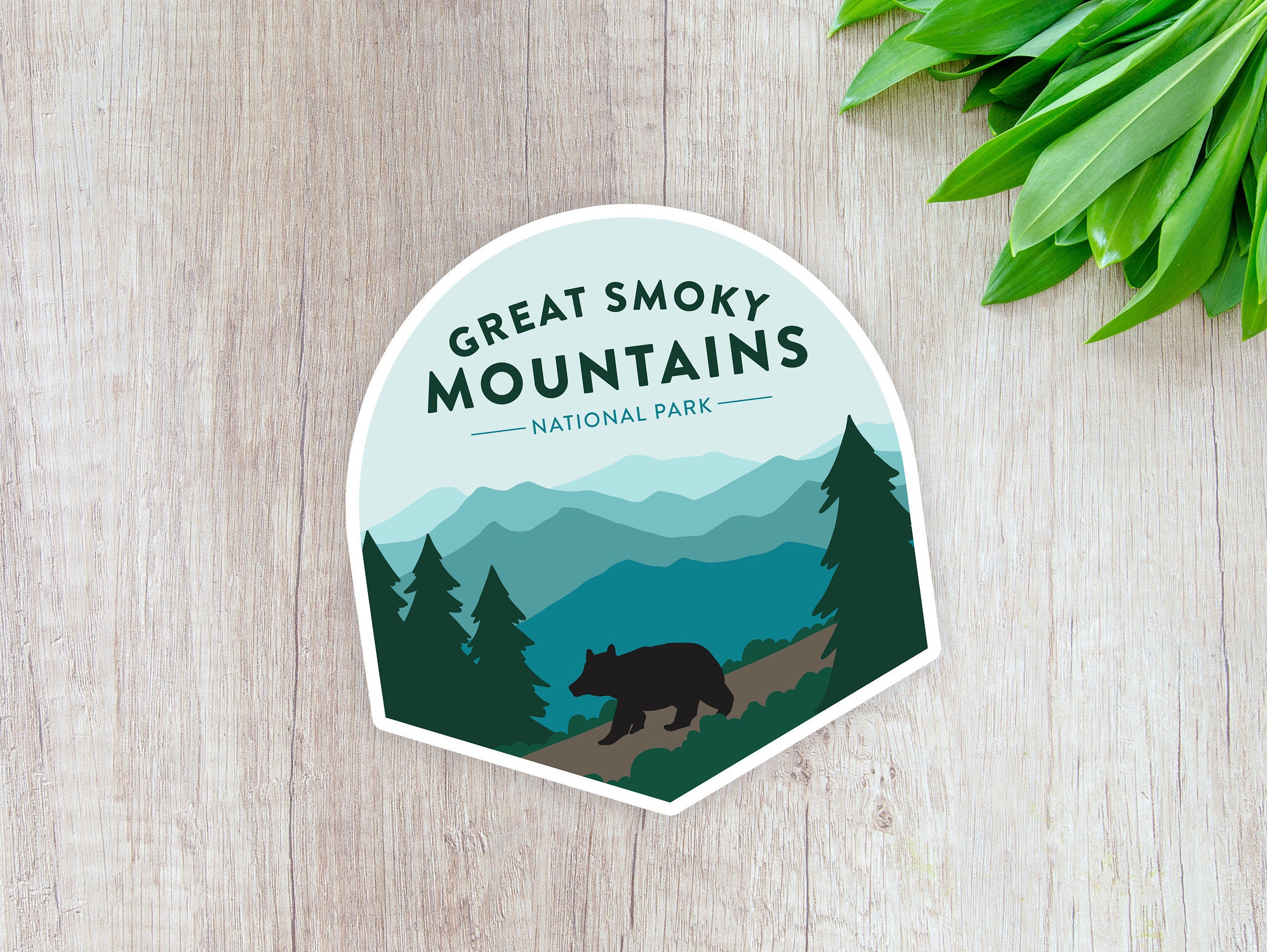 Great Smoky Mountains Black Bear Sticker: National Park Decal