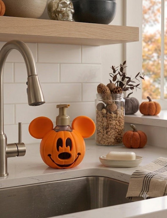 Bring the Magic Home: Mickey-Inspired Pumpkin Foaming Soap Holder