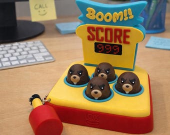 Whack-A-Mole Fidget Clicker | Aggressively Clickable Desk Toy | Office Stress Relief | Multi-Click Fidget