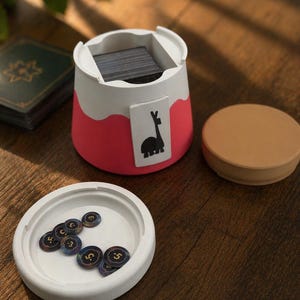 Kuzco Poison Bottle Deck Box for Lorcana Cards, Emperor’s New Groove Inspired Card Holder, Dice Storage, Gaming Organizer