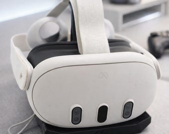 Meta Quest 2 & 3 VR Headset Stand | Compact PLA Accessory Organizer