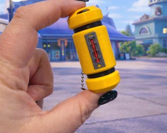Scream Canister Inspired Double Fidget Clicker | Monster Fan Keychain | Desk Stress Toy