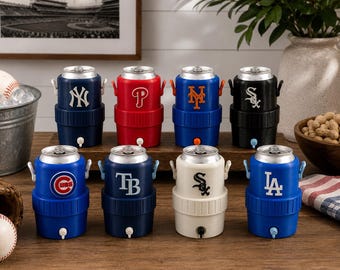 MLB Baseball Can Cooler | 3D Printed Team Coozie | Fits 12 oz Cans | Baseball Fan Gift | Summer Tailgate Drink Holder