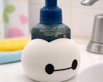Robot Soap Holder for BBW Foaming Soap | Cute Bathroom Decor | Kids Sink Soap Dispenser Holder