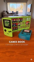 Game Boy Inspired Switch Game Holder + 4 Screen Plates | AF Inventions | 27 Cartridges | Custom Colors