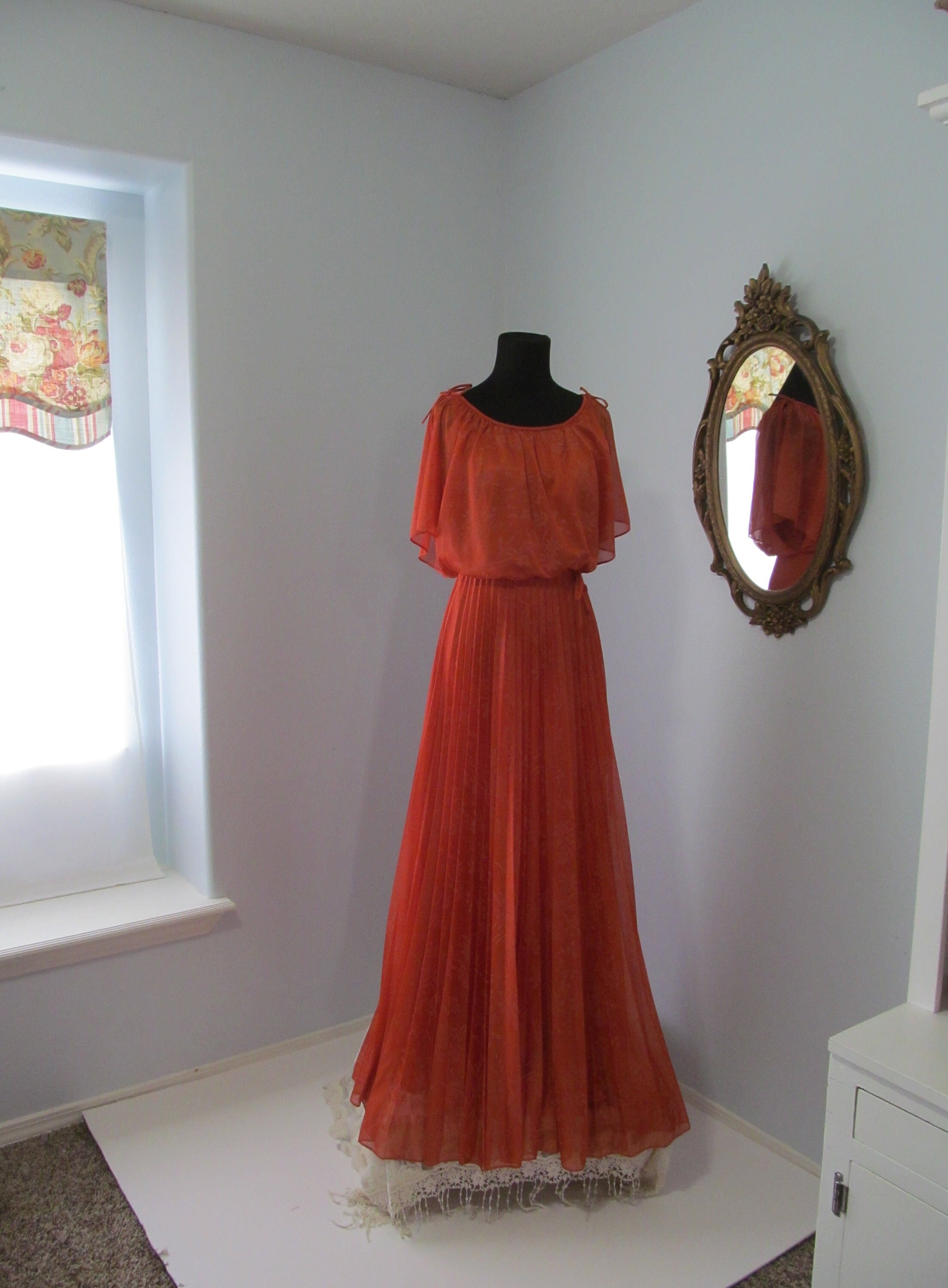 Burnt Orange Dress - Etsy