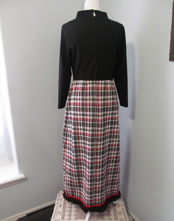 Vintage 1960s 1970s Black, Red, and White Plaid M… - image 6