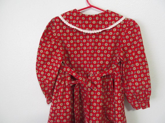 Vintage 1980s Girls Floral And Paisley Cotton Dre… - image 7