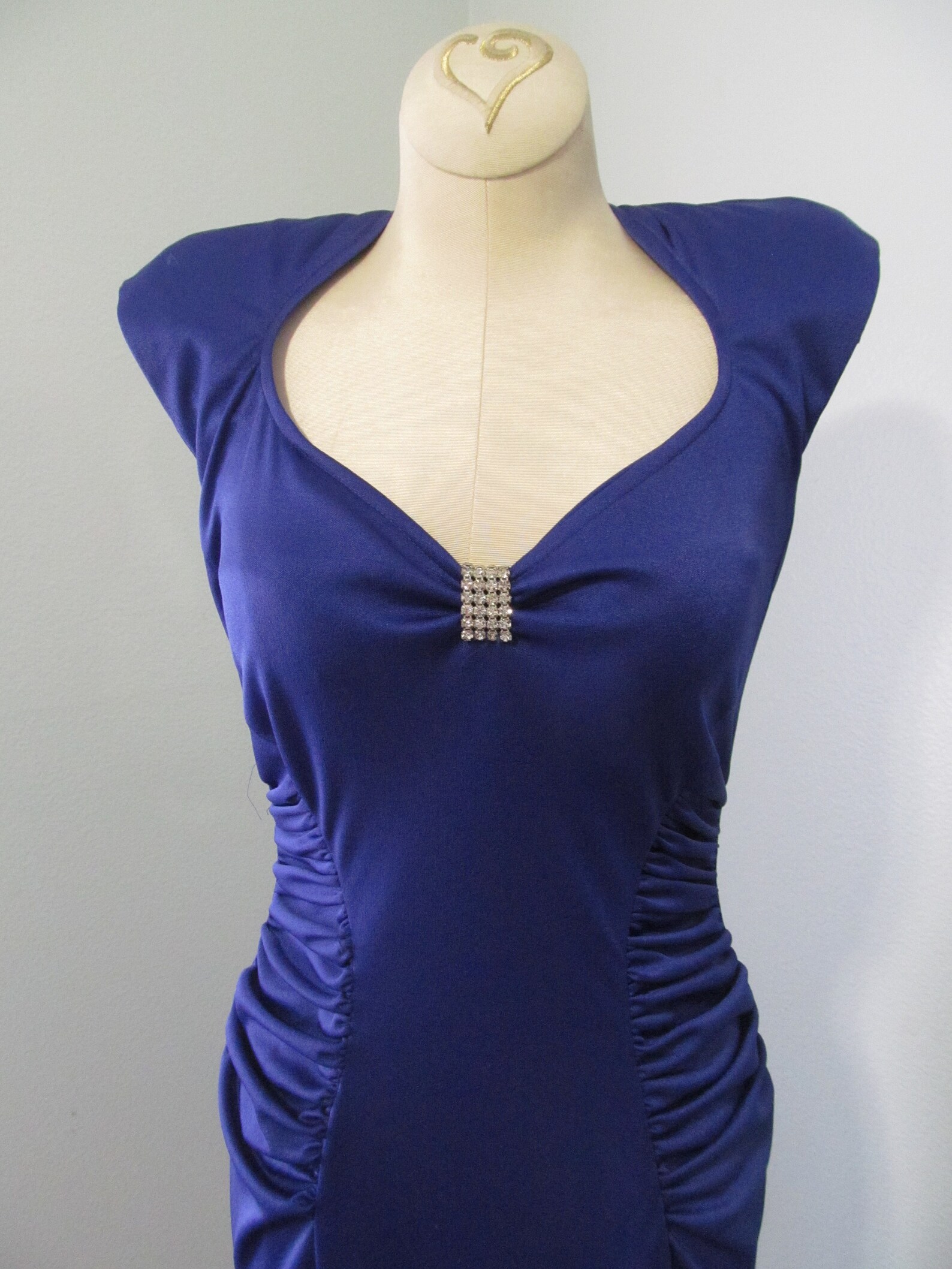 Vintage 1980s Royal Blue Party Dress With Uneven Hemline Very Low Back Made In California Etsy