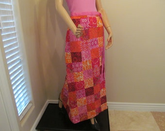 1970's Patchwork Skirt Hippie Boho Retro Beach Resort