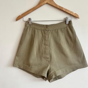 Vintage 1940s khaki high waisted cotton shorts
