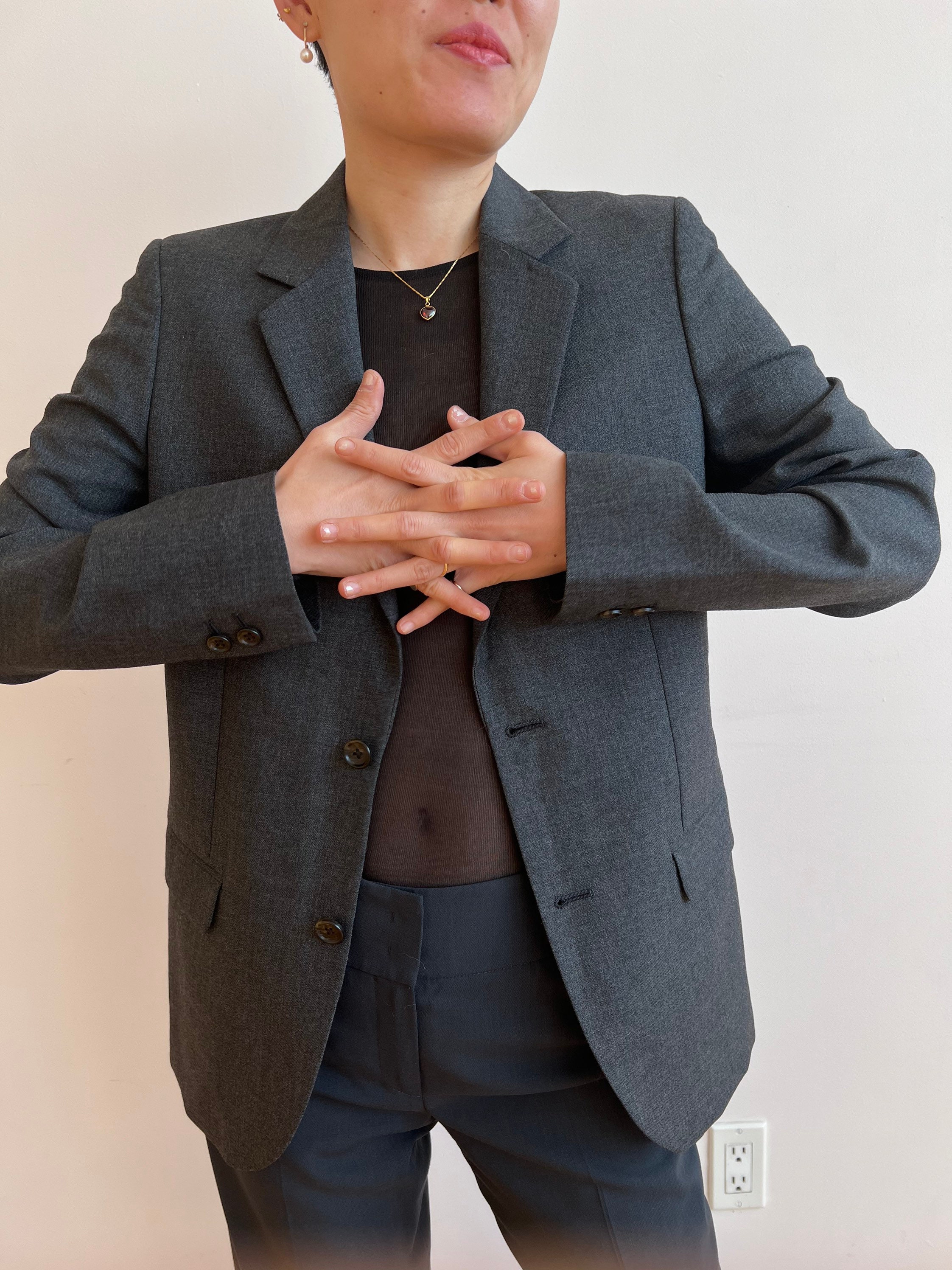 Vintage Steven Alan Medium Grey Wool Blazer Xs-s - Etsy