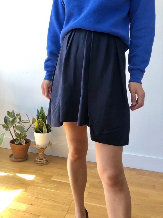 Vintage Philip Lim 3.1 silk navy tulip skirt