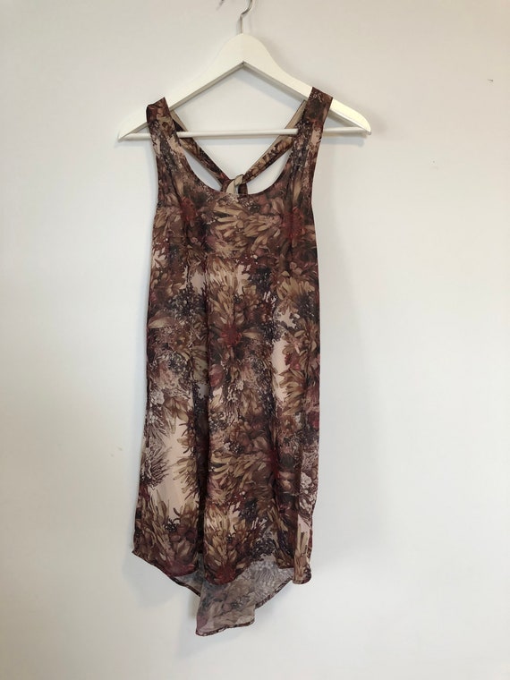 Vintage 3D floral tank dress - image 5