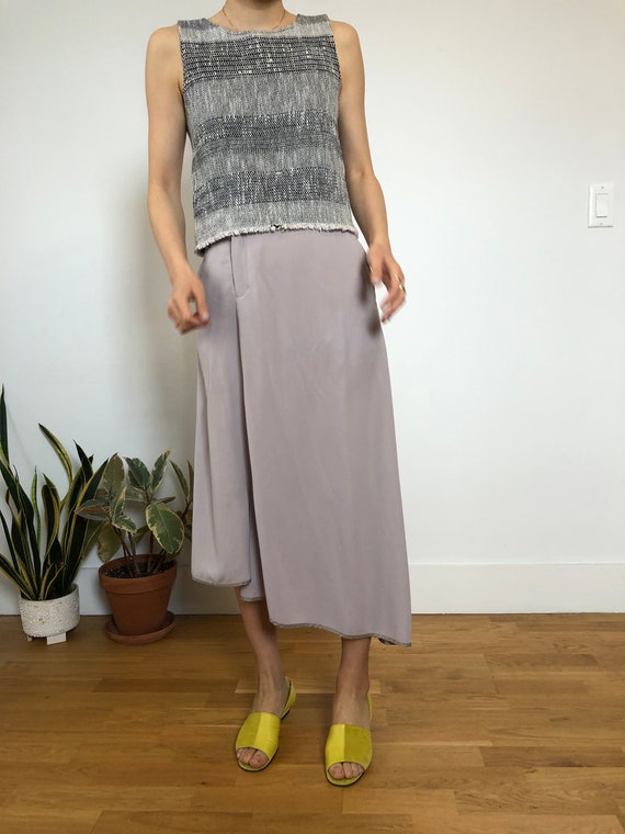 Woven textured cropped tank - image 1