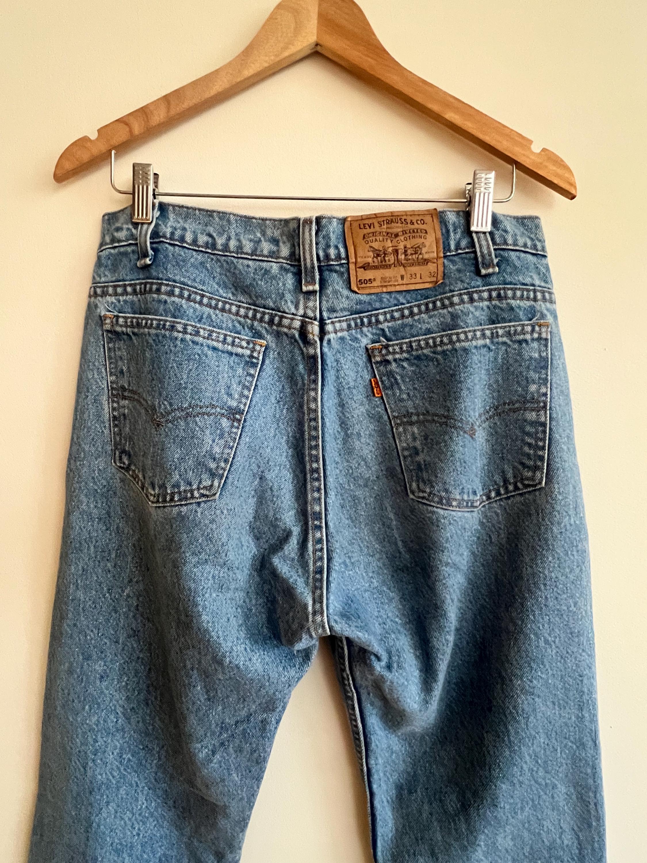 Vintage 80s 90s Levis 505 Jeans Made in USA W33 L32 - Etsy display picture 1