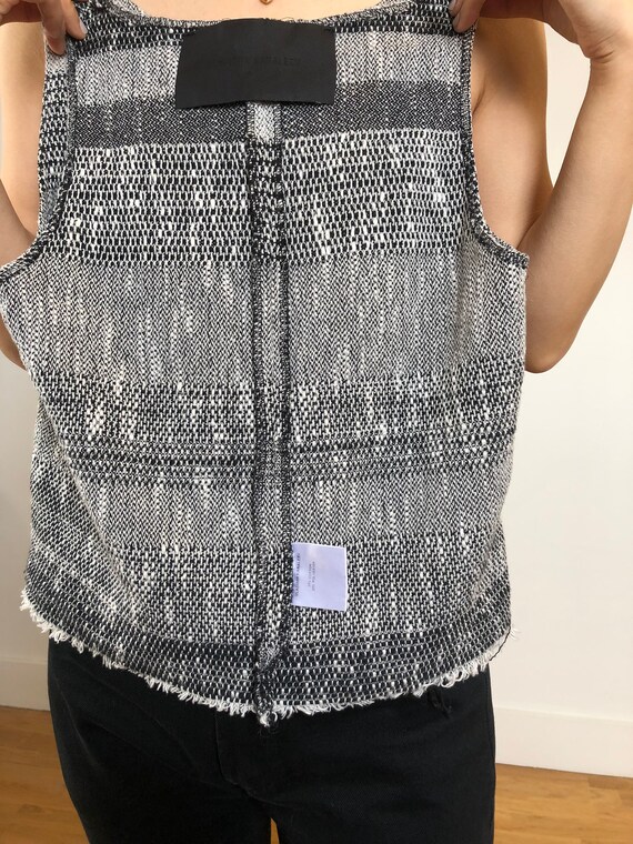 Woven textured cropped tank - image 3