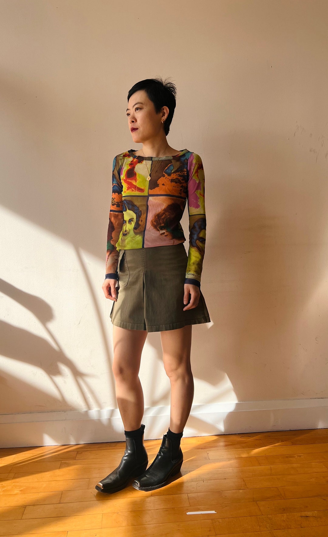 jean paul gaultier mesh top mens