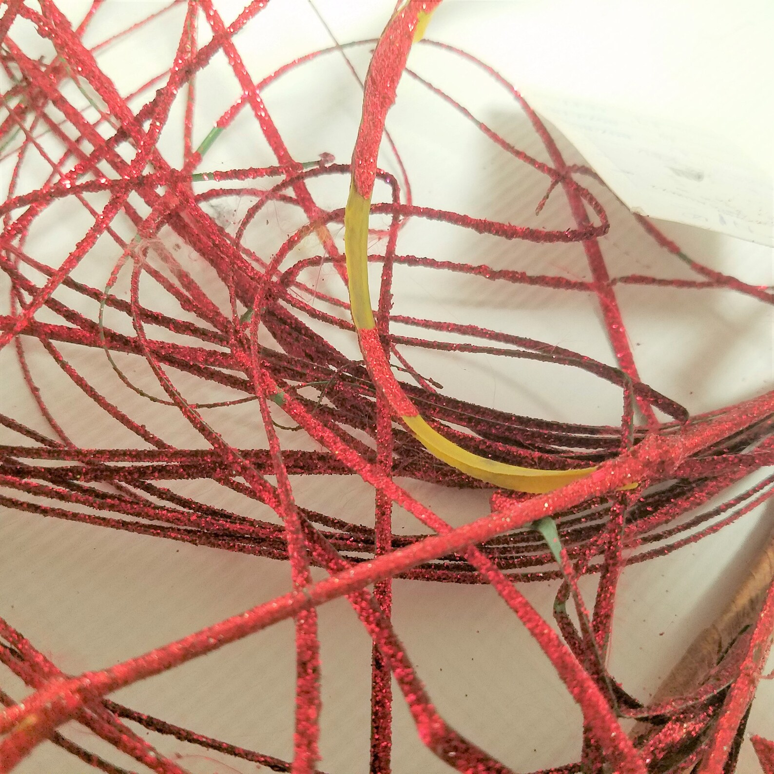 7 Faux Floral StemsRed Glitter Sequined Christmas StemsFaux Etsy