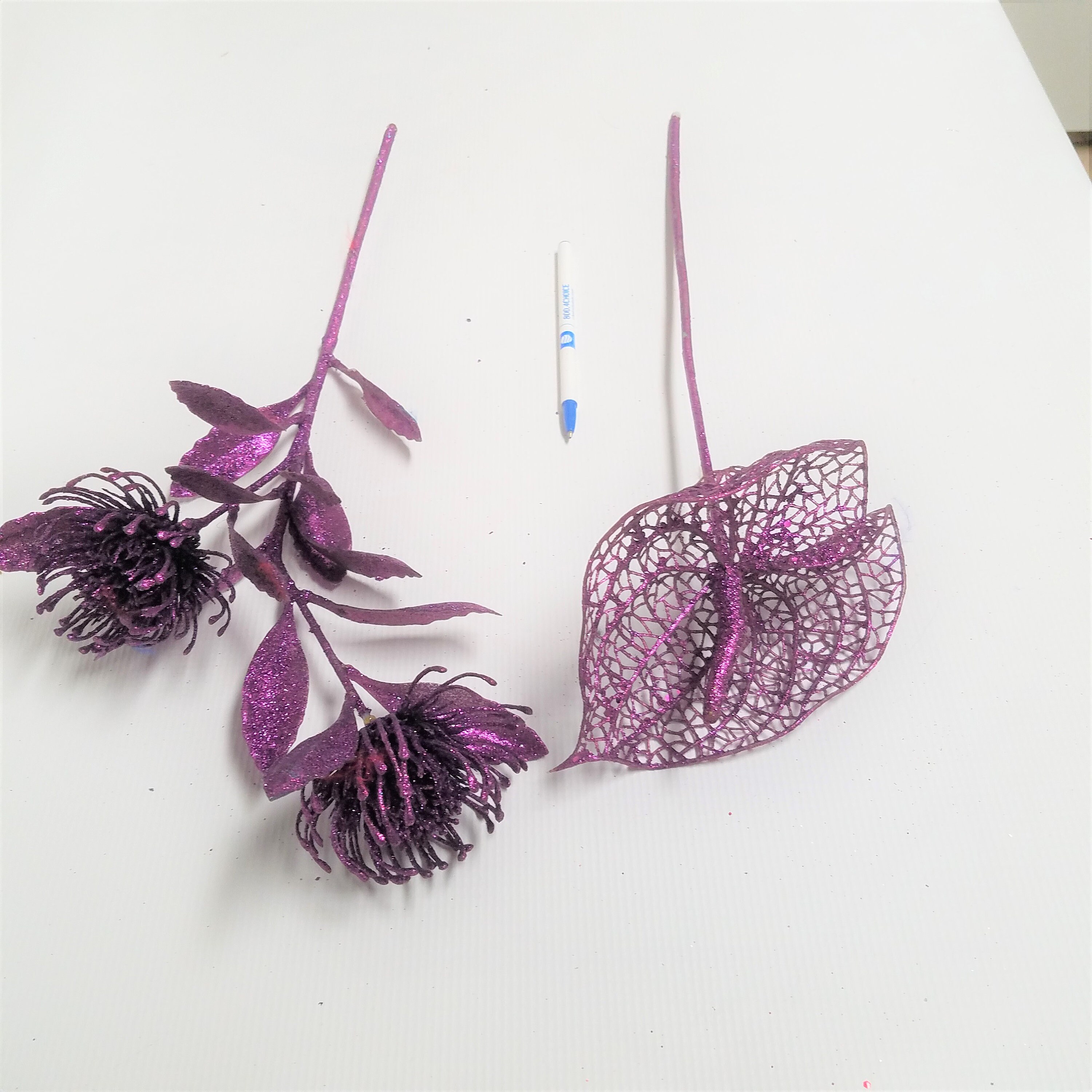 50 pieces Faux Floral StemsBead Encrusted PicsGlitter Etsy