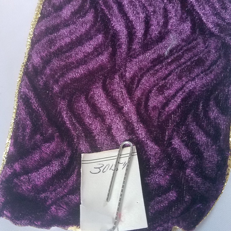 Purple Wave Design Ribbon Gold Back 4 Farris Silk