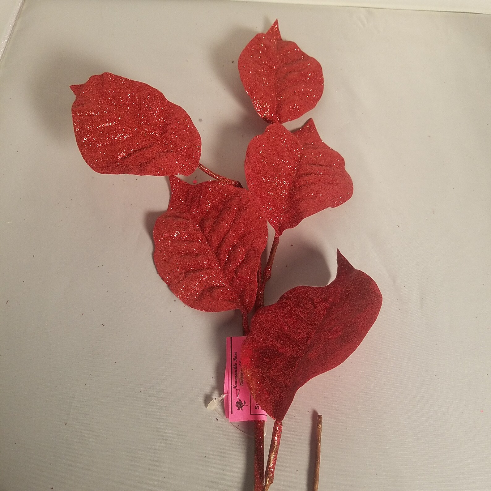 7 Faux Floral StemsRed Glitter Sequined Christmas StemsFaux Etsy