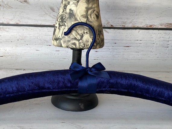 Hand Sewn Velvet Wedding Hanger with Satin Bow