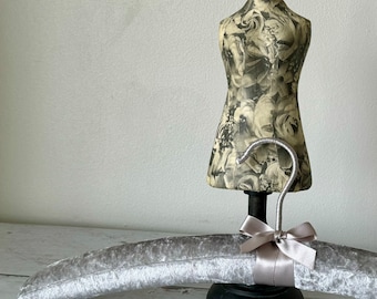 Grey Velvet Wedding Hanger.Velvet Bridal Hanger.Wedding Hangers Bride.Wedding Dress Hanger. Bridesmaid Hanger. Velvet Wedding Hanger