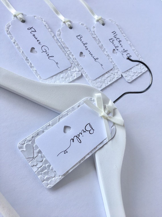 White Wedding Hanger Tag