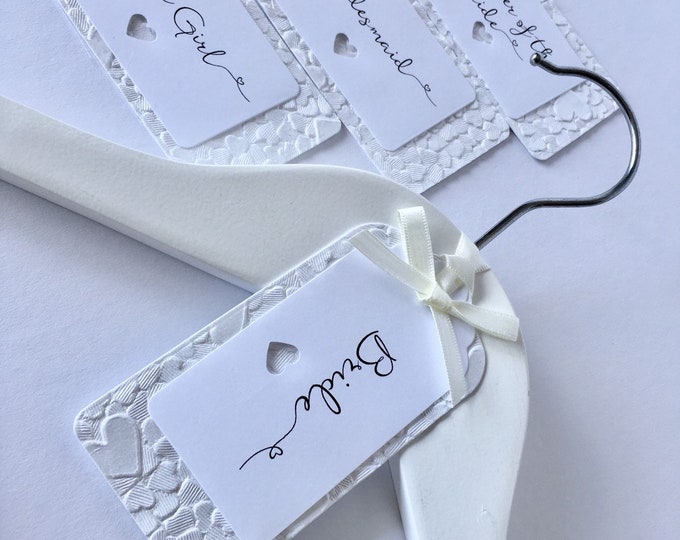 White Wedding Hanger Tag