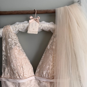 wedding dress on hanger