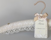 Wedding Hangers. Wedding Hanger Names. Bridal Hanger. Gift Bride to be Hanger. Personalized Hangers.Wedding Dress Hanger.Lace Wedding Hanger