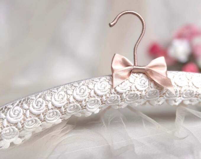Ivory Lace Wedding Hanger