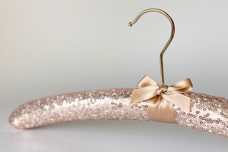 Sequin Wedding Hanger.rose Gold Bridal Hanger.wedding Hangers Etsy