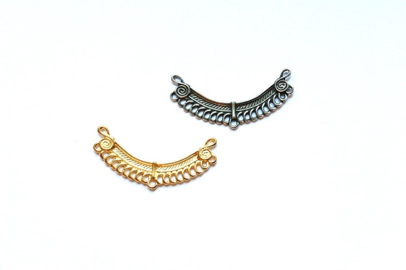 Gold Necklace Connector Divider Bar Necklace Connector Gold Etsy