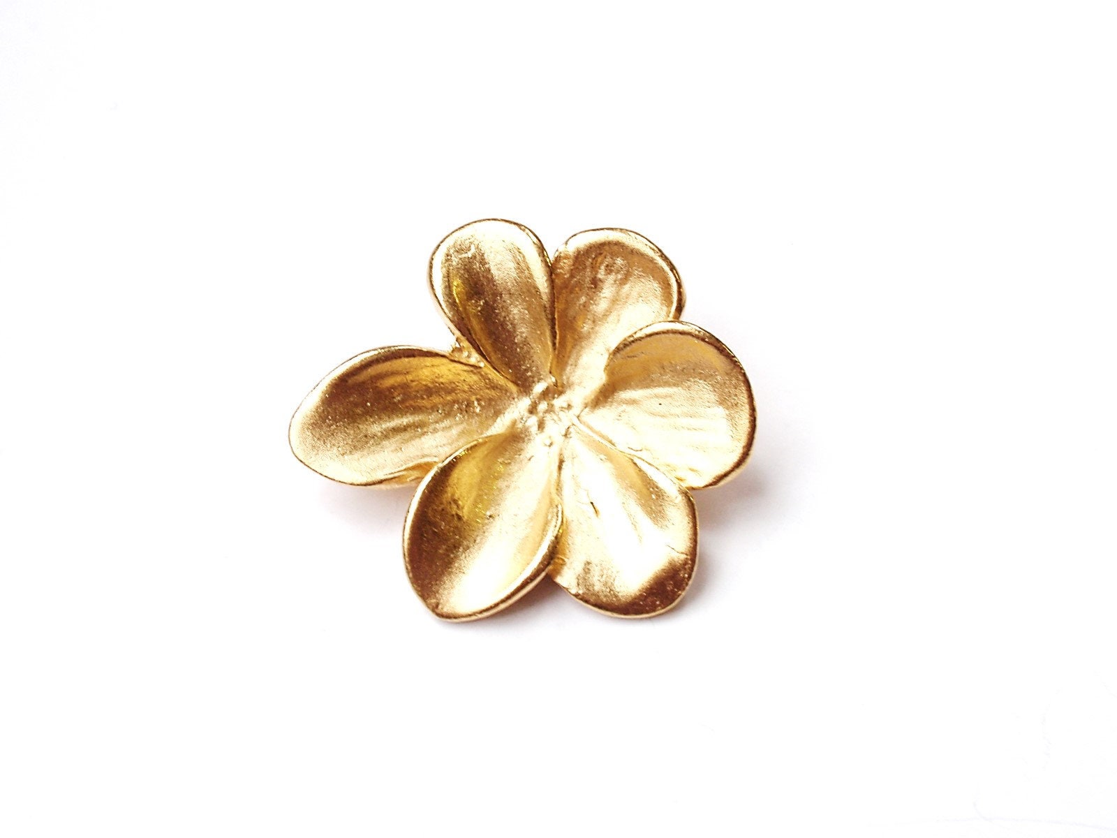 Gold Cosmos Flower Charm Floral Pendant 