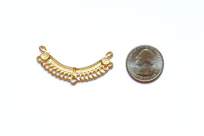 Gold Necklace Connector Divider Bar Necklace Connector Gold Etsy