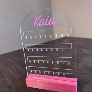 Personalized Earring Holder,Handmade Acrylic Custom Earring Stand,Jewelry storage,Earring Organizer for Girls,Gift for her,Jewelry Organizer