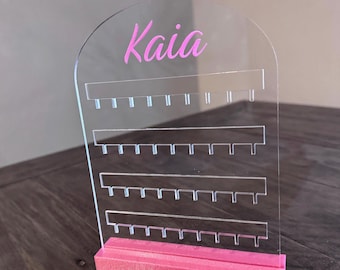 Personalized Earring Holder,Handmade Acrylic Custom Earring Stand,Jewelry storage,Earring Organizer for Girls,Gift for her,Jewelry Organizer
