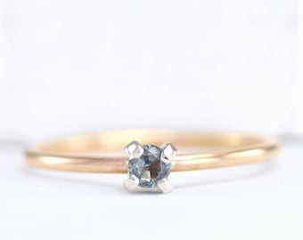 June Birthstone Jewelry - Grey Spinel Alexandrite Ring - Birthstone Rings - Stackable Rings - Birthday Gift - Gift for Her  - Mothers