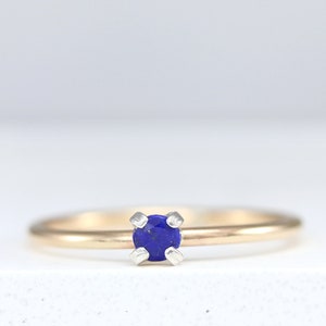 Lapis Lazuli Ring Band - Lapis Jewelry - Lapis Lazuli Gold Ring - Stackable Ring - Gift For Her - Rings for Women  - Blue Ring - Dainty