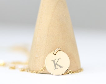 Initial Necklace - Personalized Necklace- Monogram Necklace - Initial Charm Necklace- Gold Letter Necklace- Gold Initial Necklace