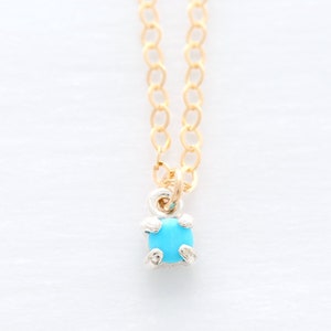 Dainty Turquoise Necklace - Gemstone Necklace - Turquoise Jewelry
