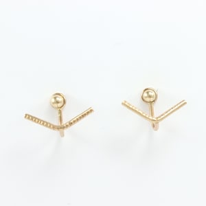 Peak Ear Jackets  -Ear Jacket Earrings - Sterling Silver Earring Jackets - 14K Gold Filled Earring Jackets - Earring Studs  Ear Jackets Cuff
