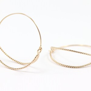 Hammock Hoop Earrings - Gold Hoop Earrings - Gold Earrings - Gold Hoops - Silver Hoops - Silver Hoop Earrings